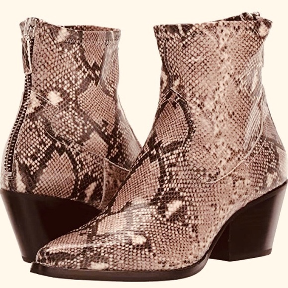 Dolce Vita Snake Print Booties 8.5 Wide - Picture 2 of 7